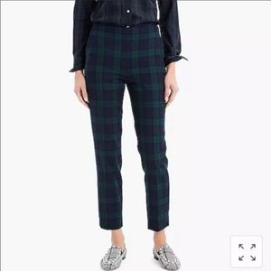 J crew tartan crop pants 2P